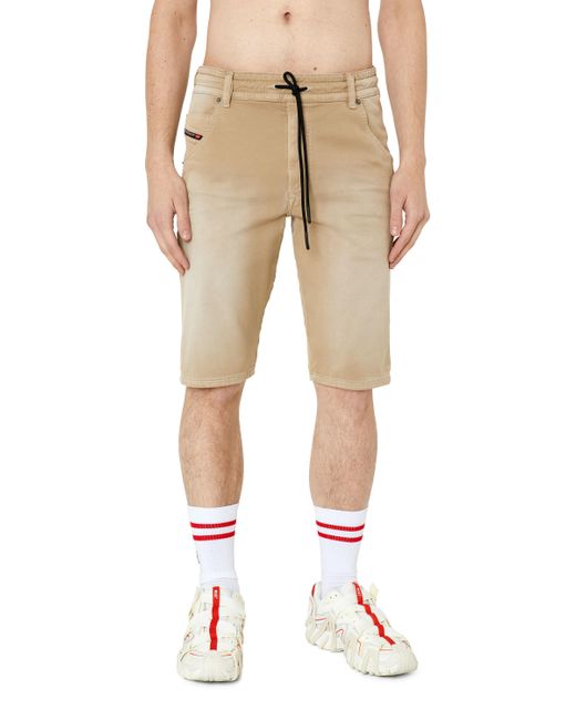 DIESEL Coloured Shorts In Jogg Jeans in Natural for Men | Lyst