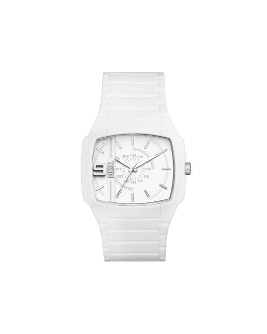 DIESEL Cliffhanger 2.0 Armbanduhr aus weißem Silikon in White für Herren
