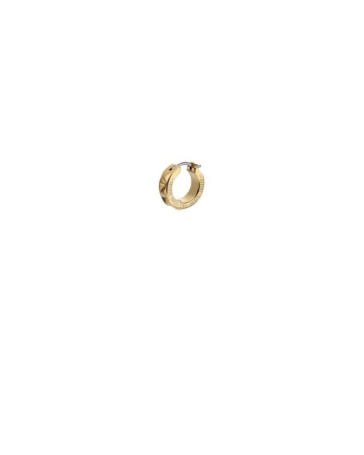 DIESEL Metallic Tone Stainless Steel Single Hoop Earring