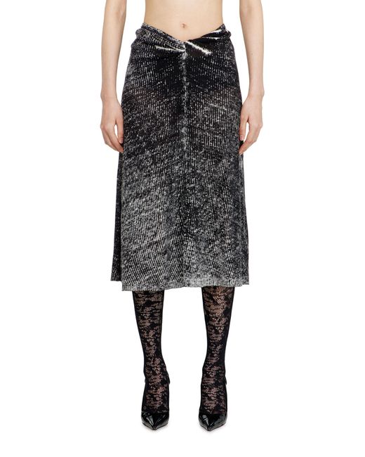 DIESEL Black Midi Skirt