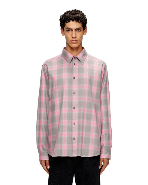 メンズ DIESEL 長袖シャツ Pink