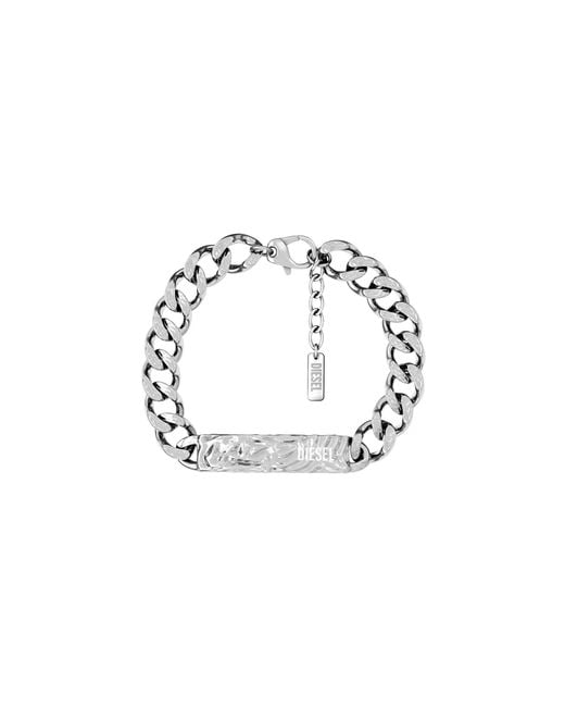 DIESEL Blue Stainless Steel Id Bracelet