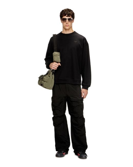 メンズ DIESEL プルオーバースウェット Black