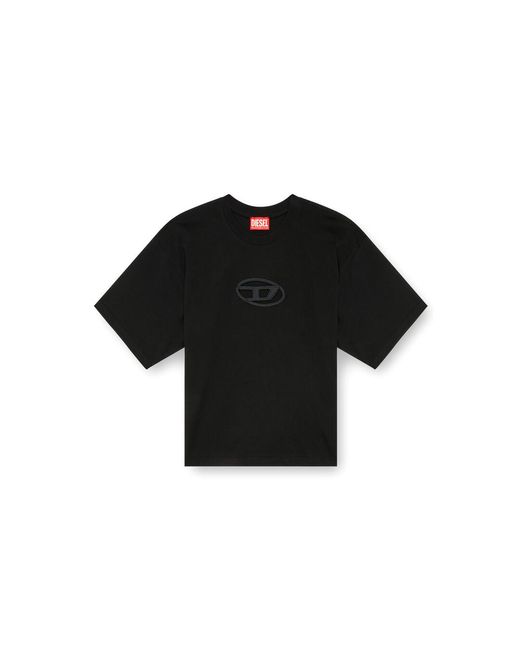 DIESEL T-Buxt Crop T-Shirt in Black | Lyst Australia