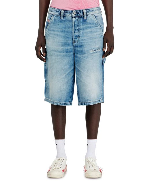 DIESEL Blue Relaxed Shorts for men