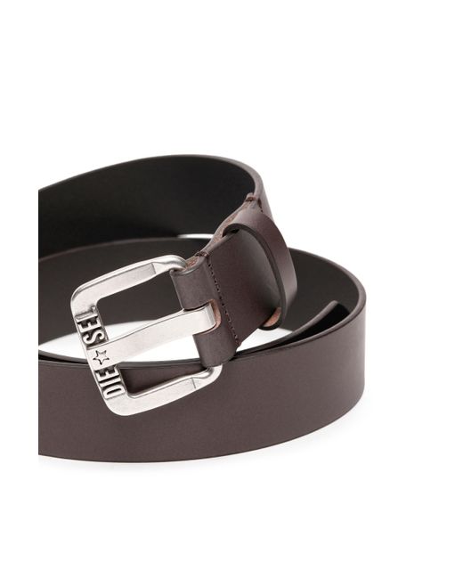 メンズ DIESEL レザーベルト Black