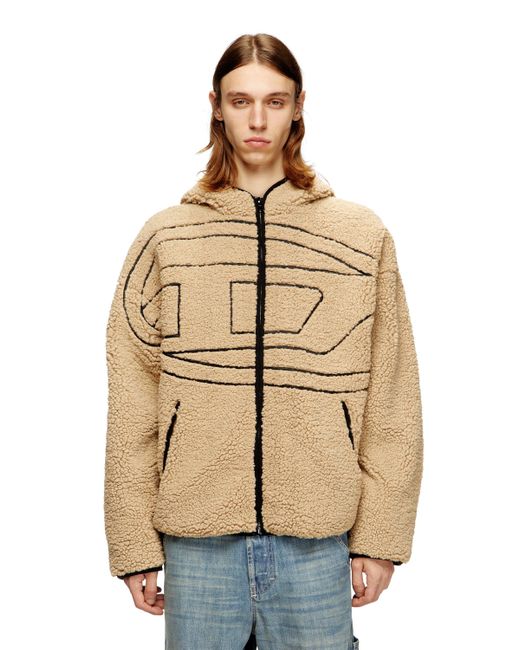 Veste à capuche en peluche DIESEL pour homme en coloris Natural