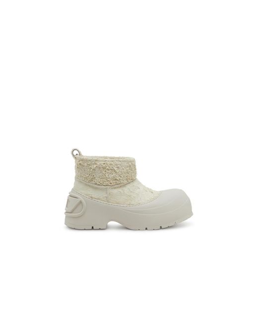 DIESEL White D-Donald-Chunky Ankle Boot With Lug Sole for men