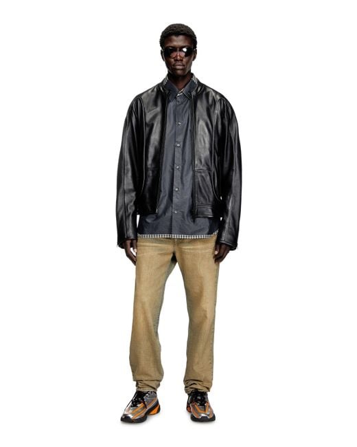 メンズ DIESEL レザージャケット Black