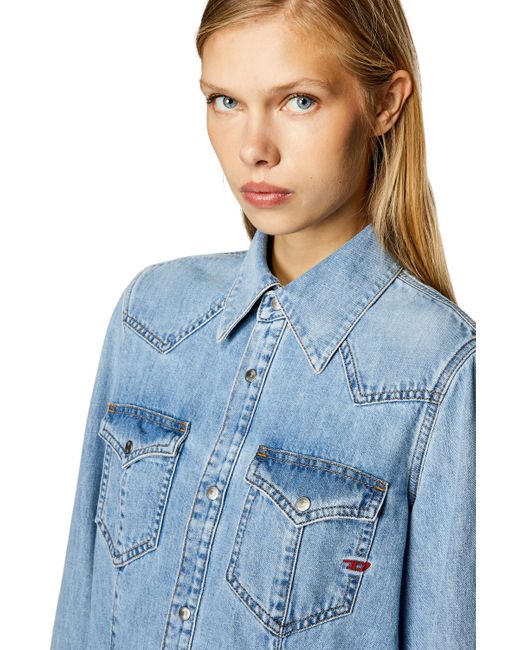 DIESEL Western Shirt in Blue Lyst Australia