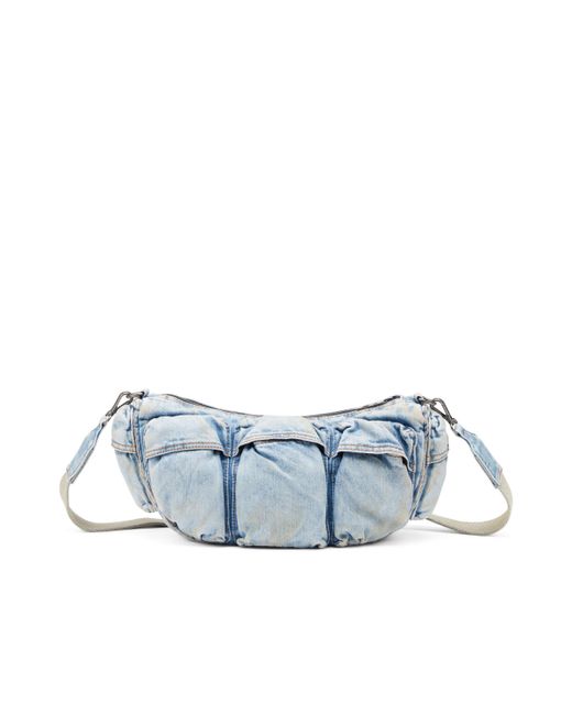 DIESEL Re-edition Travel 3000 デニムショルダーバッグ Blue