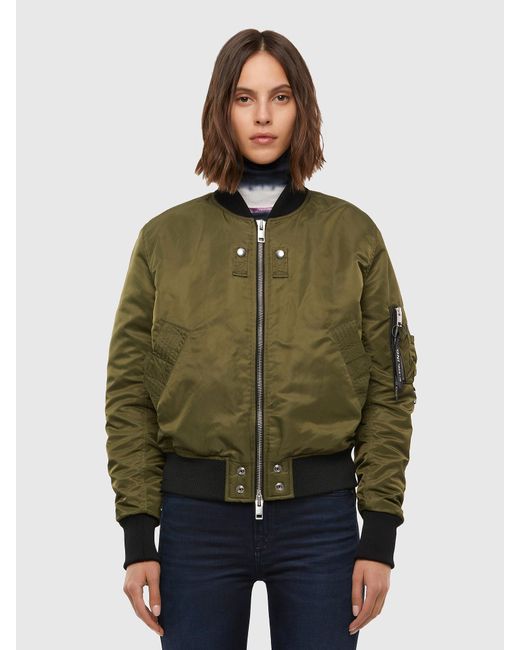 DIESEL Synthetic W-swing Padded Bomber Jacket With Lace-up Detail in ...