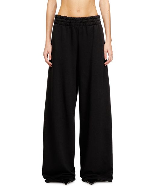 DIESEL Black Loose Track Pants With Elastic Waistband
