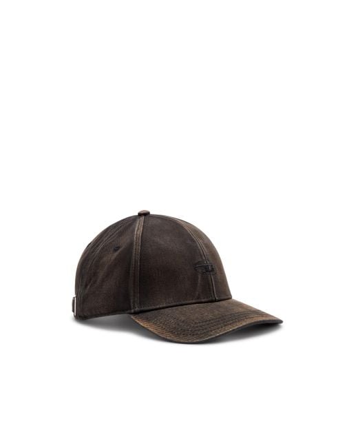 DIESEL Brown Baseball Cap for men