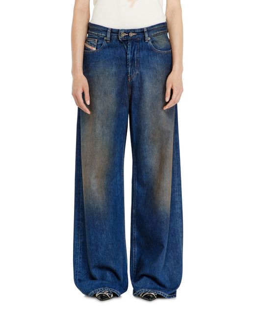 DIESEL Blue Relaxed Jeans Low Waist 1996 D-Sire, Dark, Button Fly