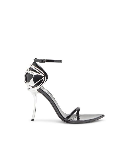 DIESEL White D-Ten & Half-Stiletto Sandals