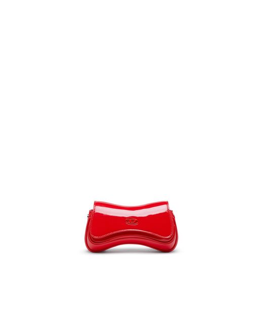 DIESEL Red Play-Small Crossbody Bag Glossy