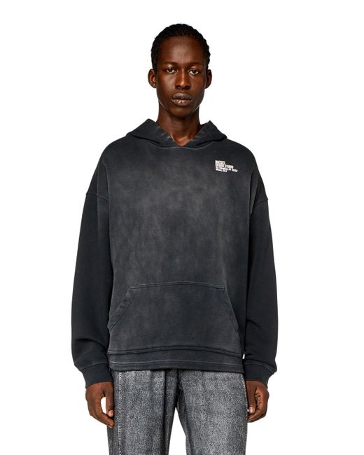 Sweat-shirt à capuche avec imprimé Design Studio DIESEL pour homme en coloris Black