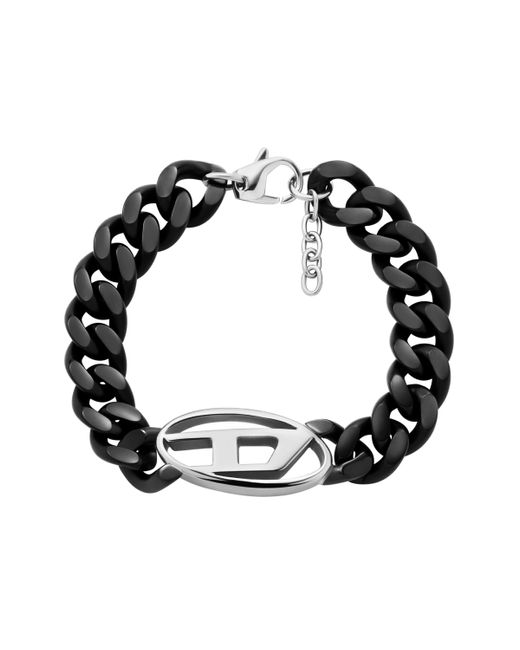 Pulsera De Cadena De Acero Inoxidable DIESEL de color Black