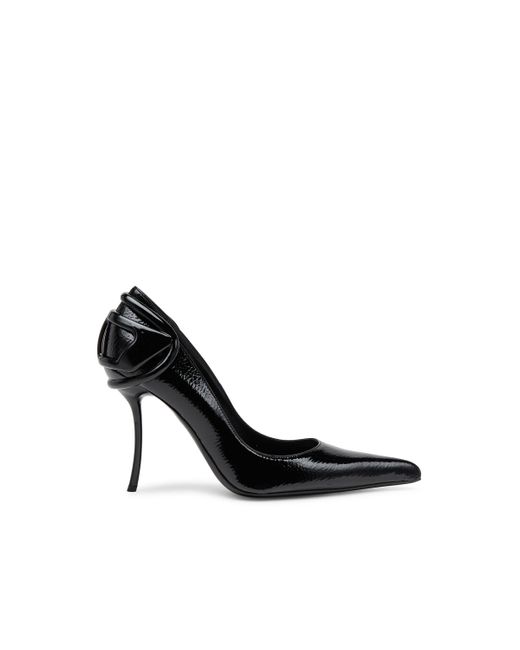 DIESEL Black D-Ten & Half-Glossy Pumps With Curved Heel