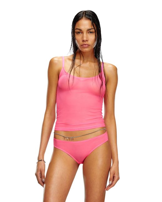 DIESEL Pink Camisole In Stretchy Mesh