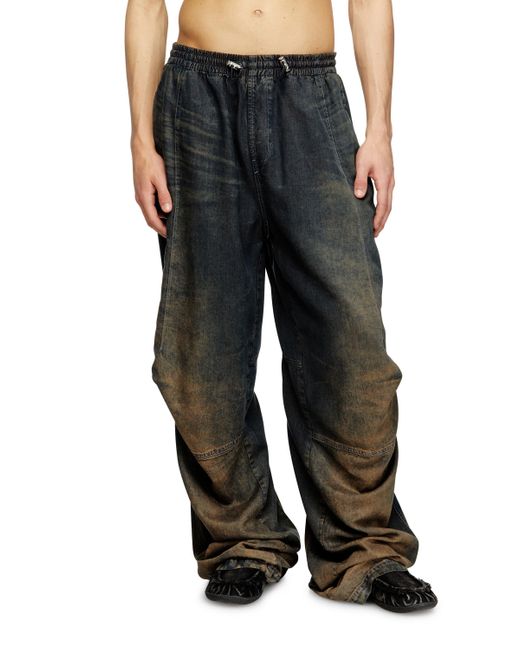 DIESEL Black Relaxed Jeans for men