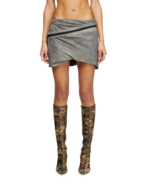 DIESEL Multicolor Bubble Skirt With Wrap Around Pocket