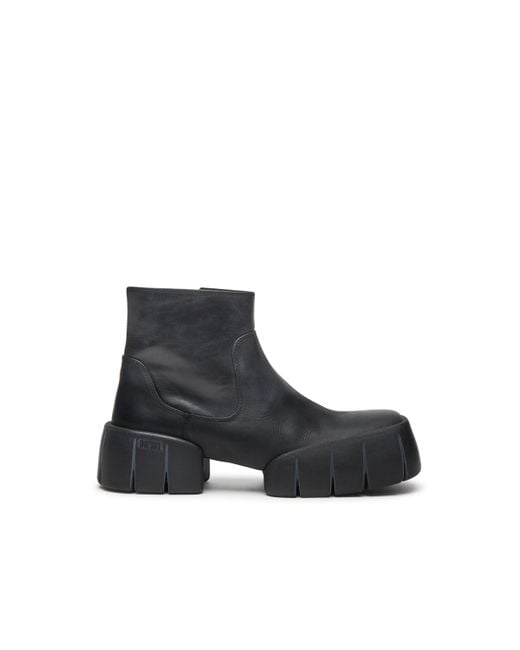 DIESEL Stiefeletten Aus Fetteleder Mit Geteilter Sohle in Black für Herren