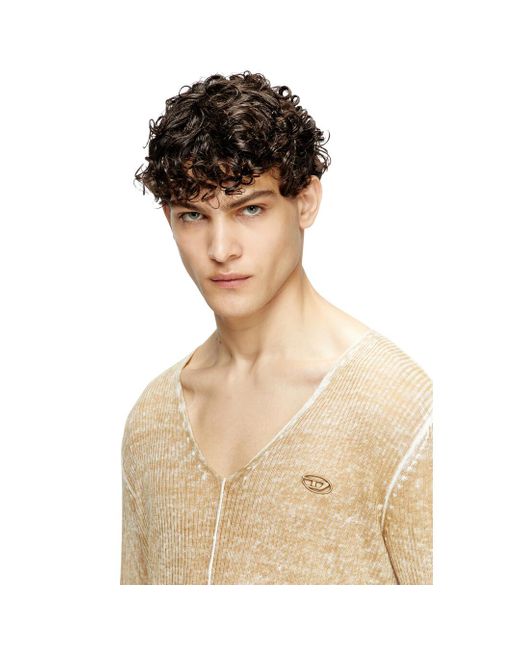 DIESEL Natural Inside-print Jumper With Contrast Detail for men