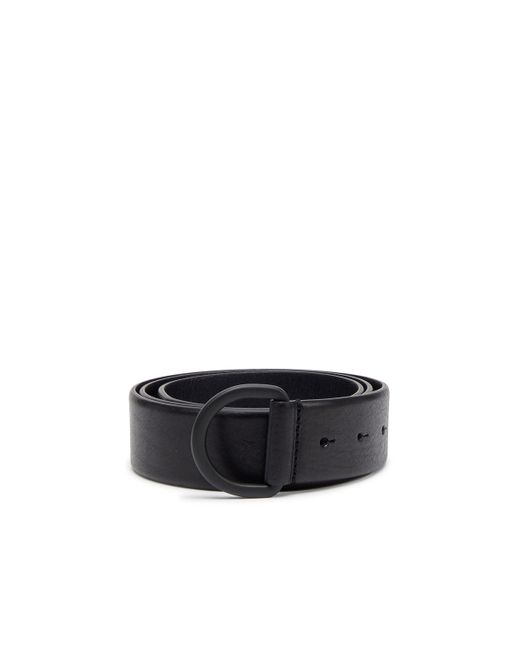 Cintura con D-ring in pelle di DIESEL in Black da Uomo