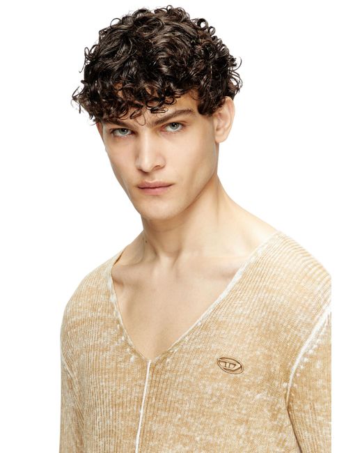 DIESEL Natural Inside-print Jumper With Contrast Detail for men