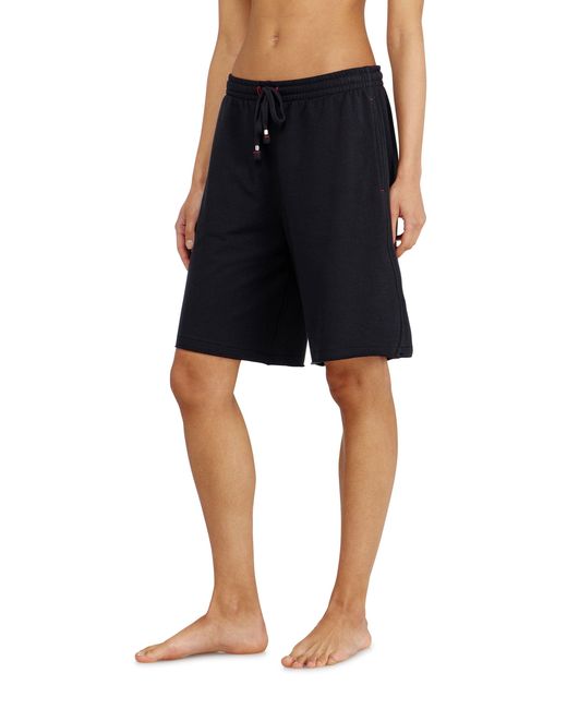 DIESEL Black Peached Sweat Shorts With Raw Hems