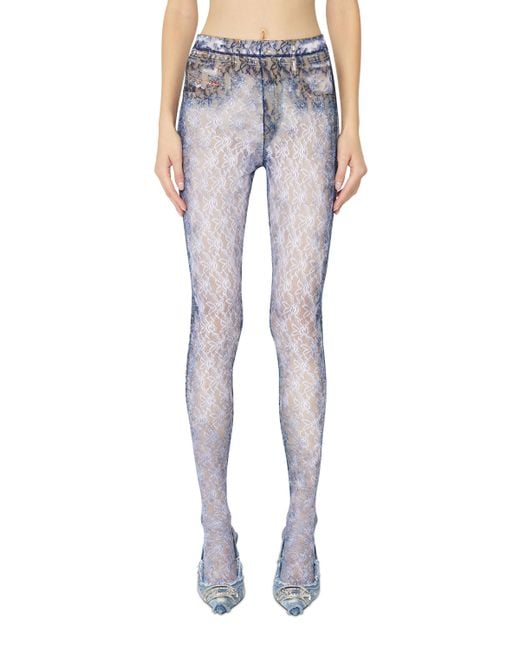 Blue lace stockings cheap