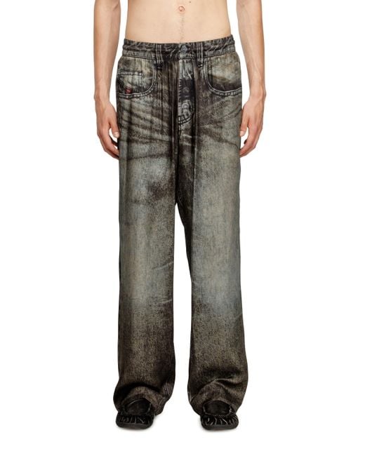 DIESEL Black Elasticated Pants for men