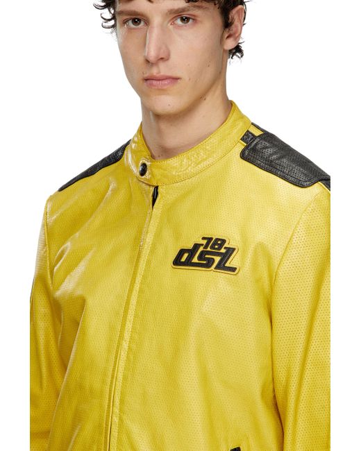 DIESEL Yellow Biker Jacket
