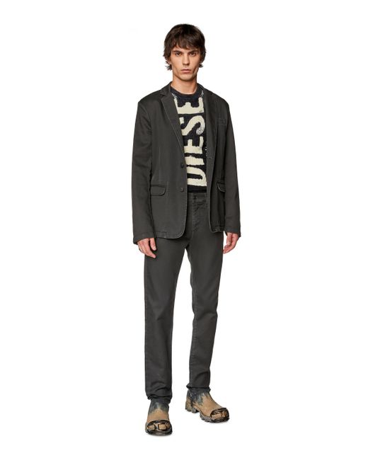 メンズ DIESEL デニムパンツスリムフィットジョグジーンズセットアップ可能 Black