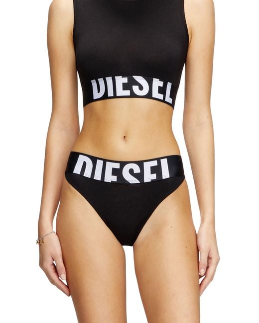 DIESEL Black Three-Pack Briefs With Cut-Off Logo