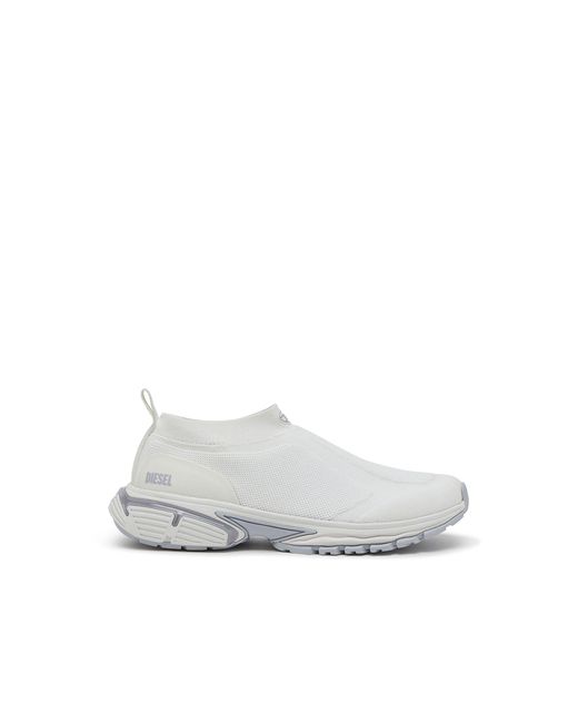 DIESEL White Pro-V-Dense-Slip-On Knit Sock Sneakers for men