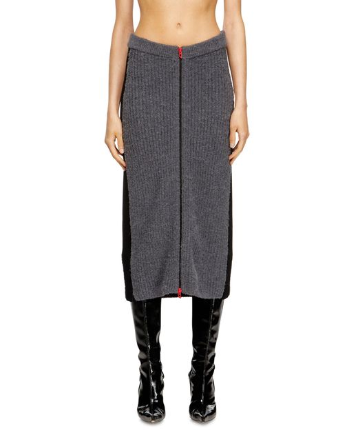 DIESEL Black Midi Skirt