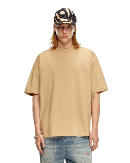 T-shirt avec maxi oval D brodé DIESEL pour homme en coloris Natural