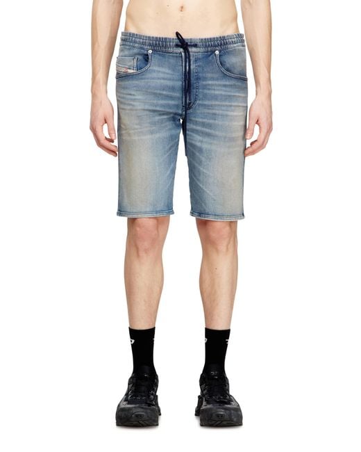 DIESEL Blue Slim Shorts for men