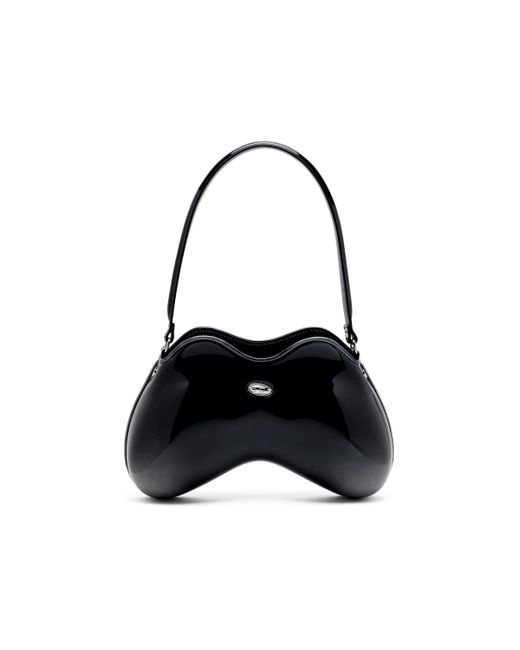 DIESEL Black Double-D-Rigid Shoulder Bag