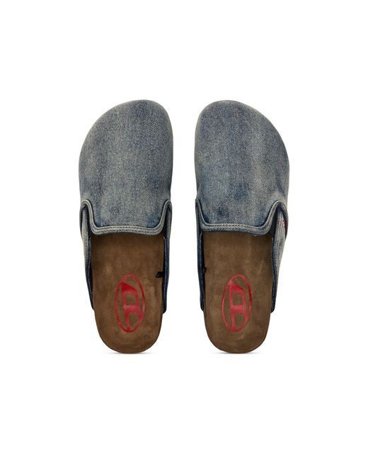 メンズ DIESEL デニムスリッポンミュール White