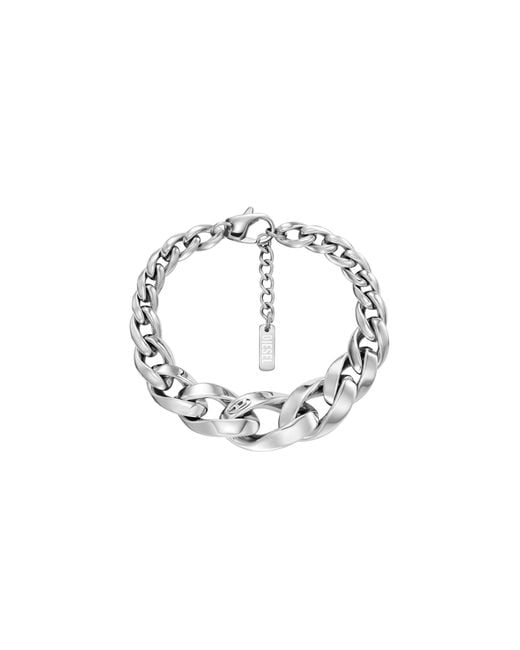 DIESEL Blue Stainless Steel Chain Bracelet