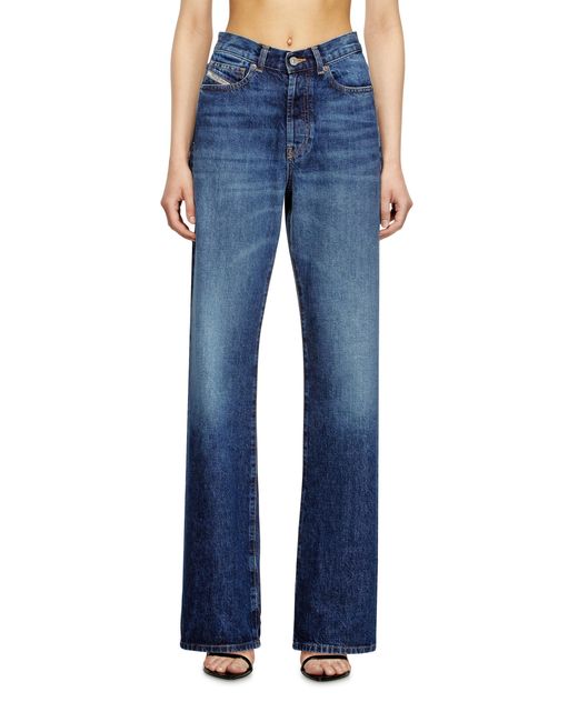 DIESEL Blue Regular Jeans High Waist 1971 D-Sent, Medium, Button Fly