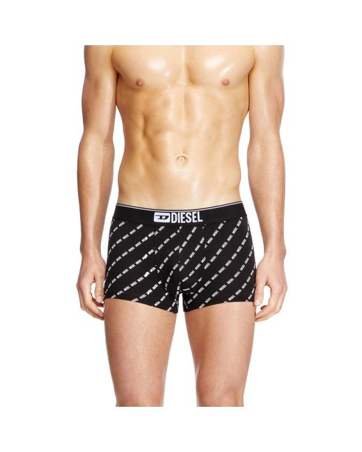 DIESEL Black Three-Pack Boxer Briefs With Diagonal Logo for men