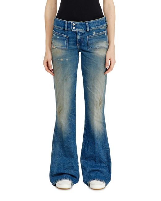 DIESEL Blue Bootcut Jeans Low Waist D-Hush