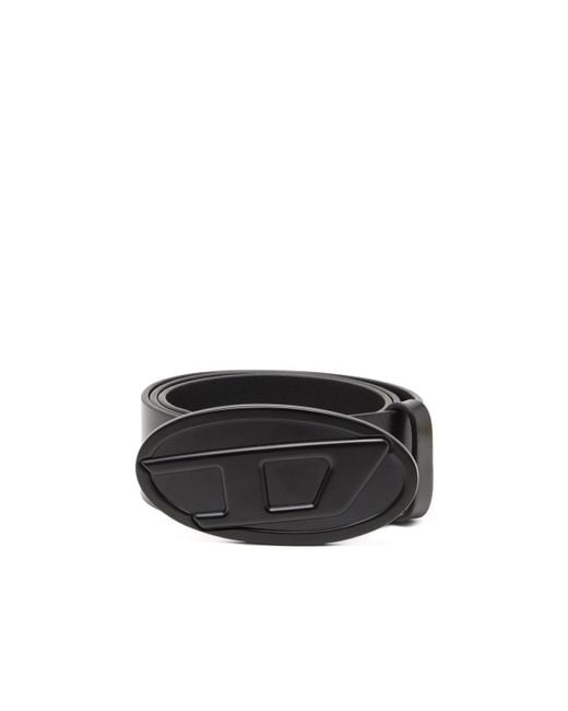 Ceinture De 4 Cm En Cuir Avec Plaque Oval D DIESEL en coloris Black