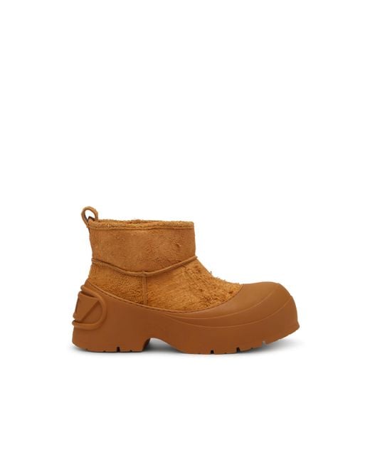 DIESEL Brown D-Donald-Chunky Ankle Boot With Lug Sole for men