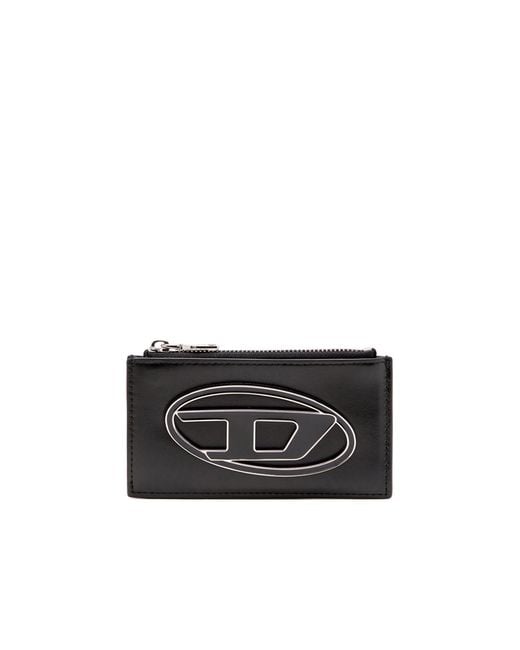 DIESEL Black Flat Card Holder